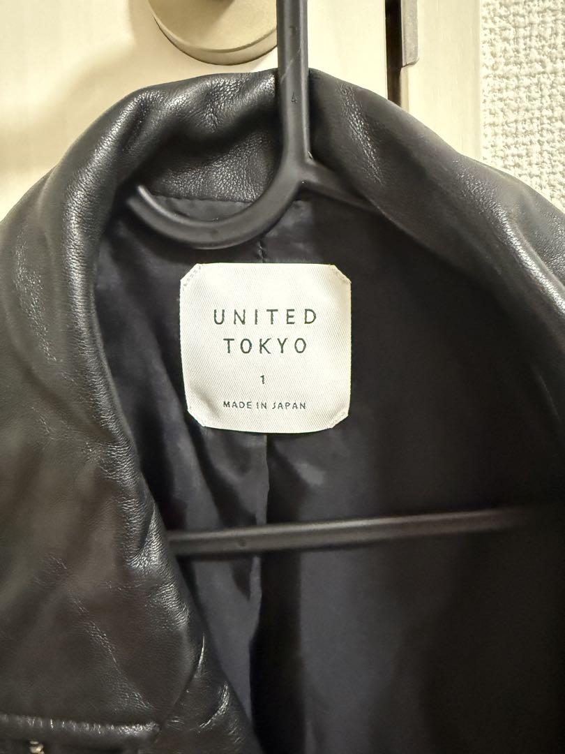 UNITED TOKYO ブラック レザーライダースジャケット サイズ1