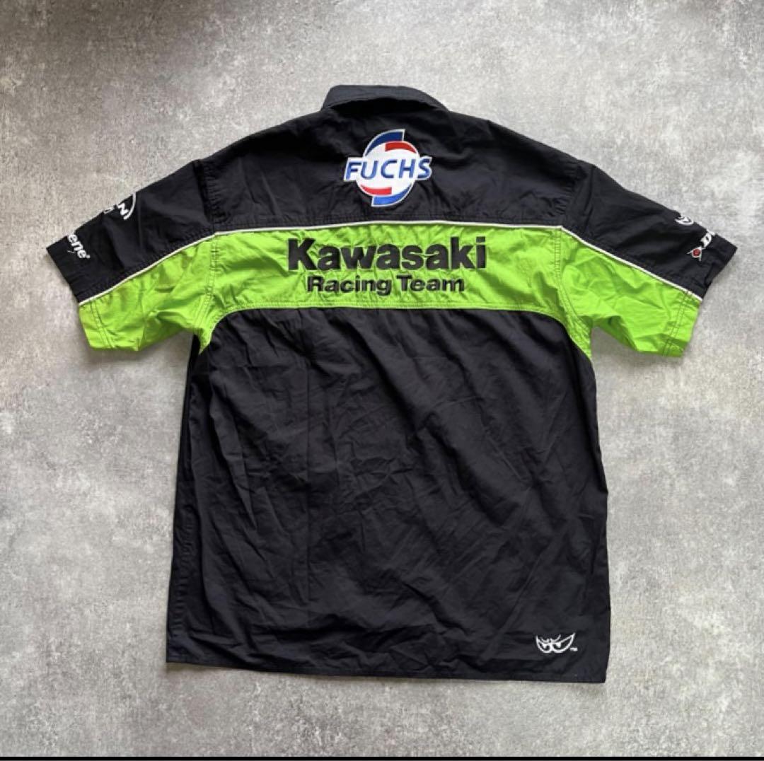 kawasaki レーシングシャツ fuchs moto gp berik(M) kawasaki レーシングシャツ fuchs moto gp berik