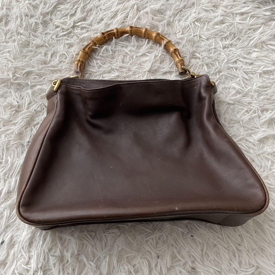 GUCCI ハンドバッグトートバッグレザーバンブー
