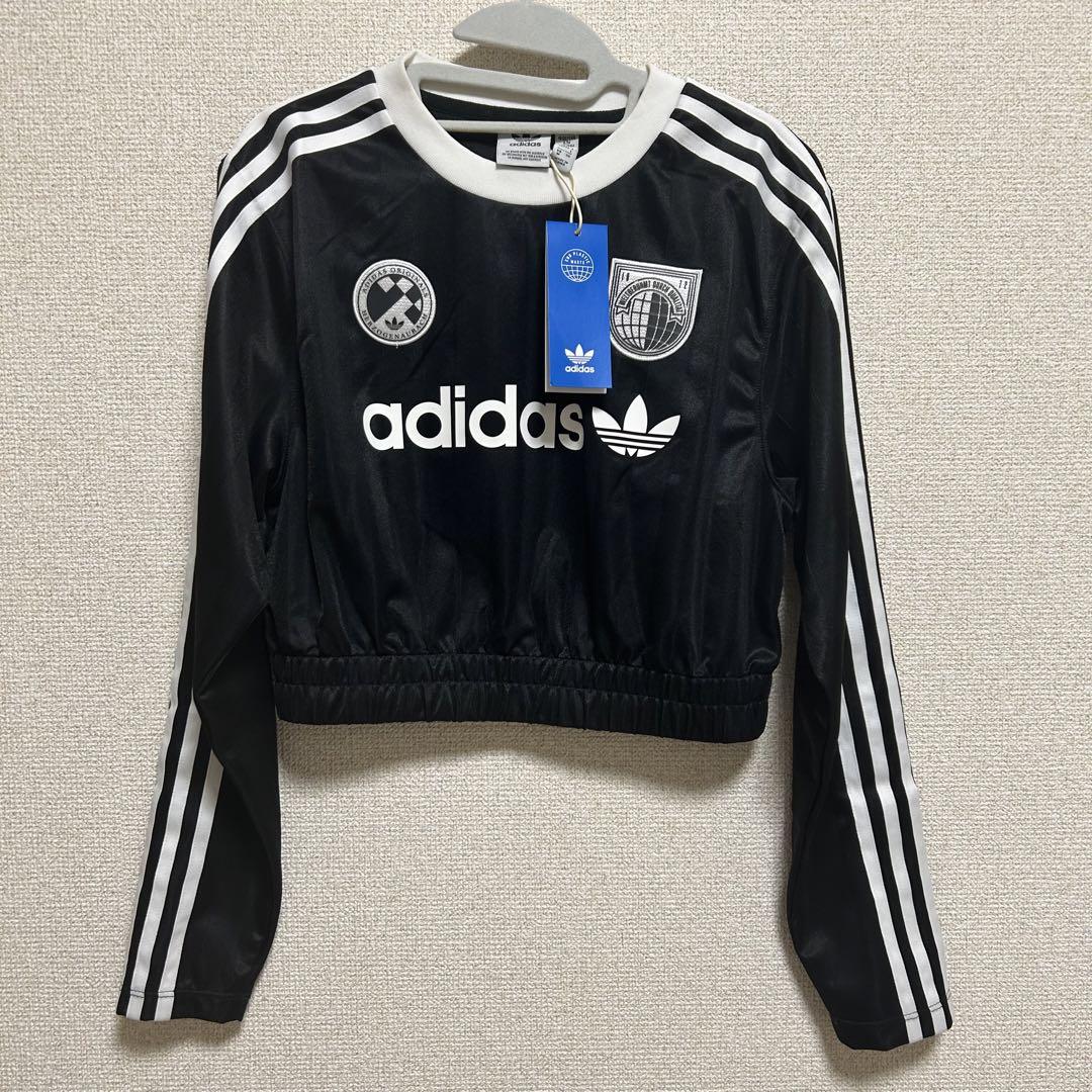 トップス adidas LONG SLEEVE SOCCER CROP TEE