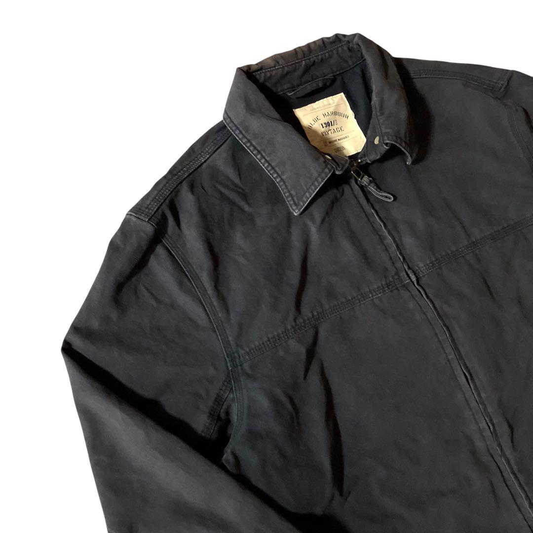 US古着vintageダックワークジャケット短丈ブルゾン鬼フェードナス紺ネイビー DRAW CODE VINTAGE LIKE SHORT DAC JACKET/ドローコード