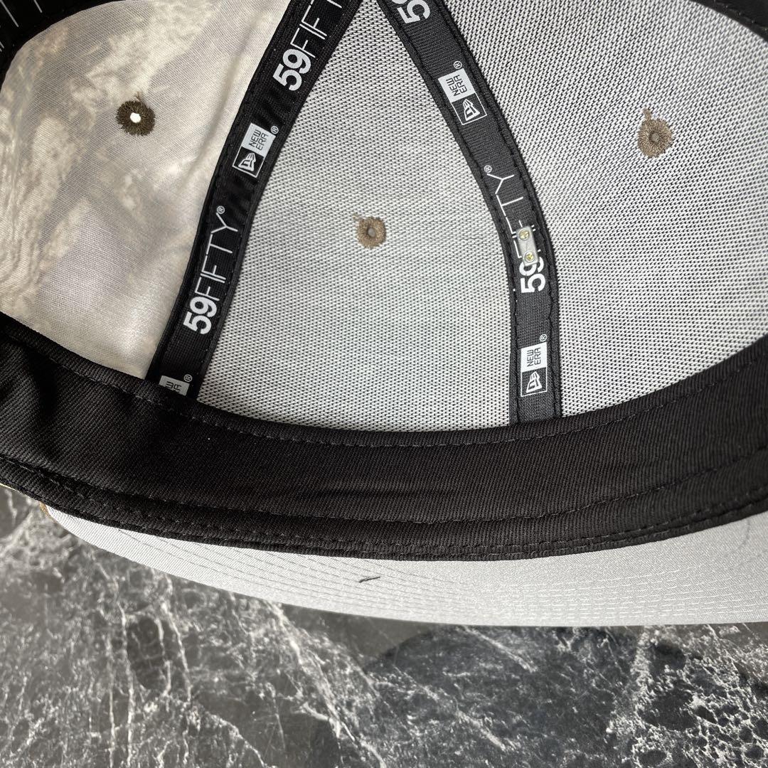 Supreme 59FIFTY 迷彩キャップ サイズ7 5/8 シュプリーム ゴールド クロス エス ロゴ ニューエラ 迷彩