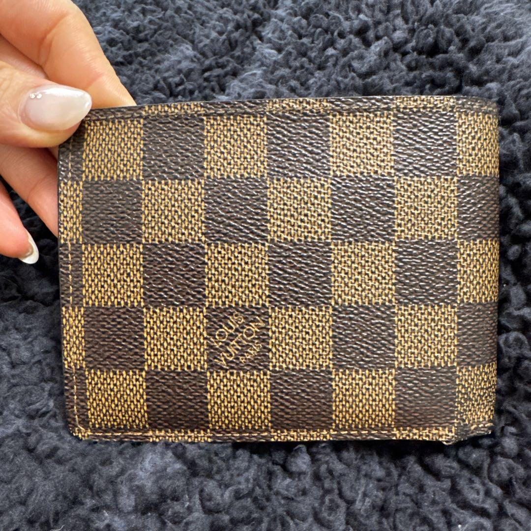 値下げ【本物です！】Louis Vuitton ダミエ 二つ折り財布