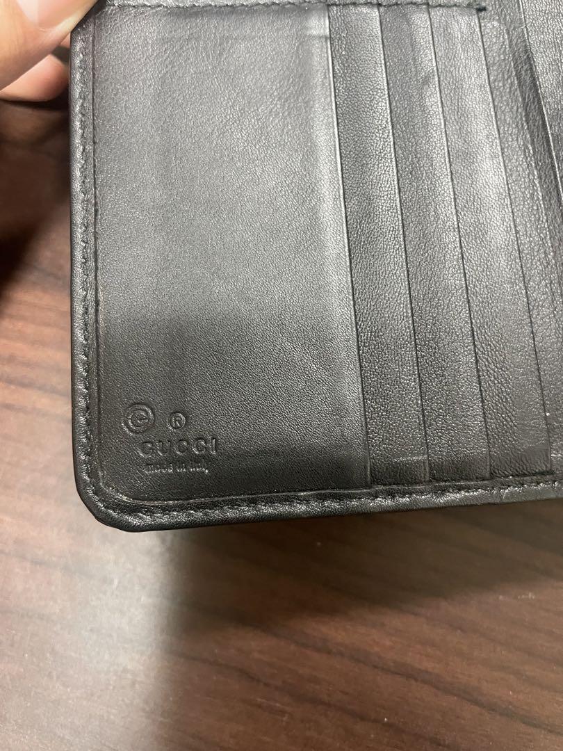 GUCCI 大容量 長財布 シマレザー GGロゴ ラウンドファスナー