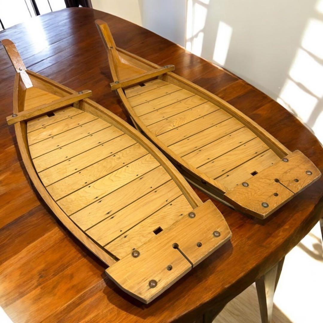 全長約90㎝ 特大 白木川舟 盛皿 盛込 盛台 舟盛りの器 檜 料理舟傷や汚れあり