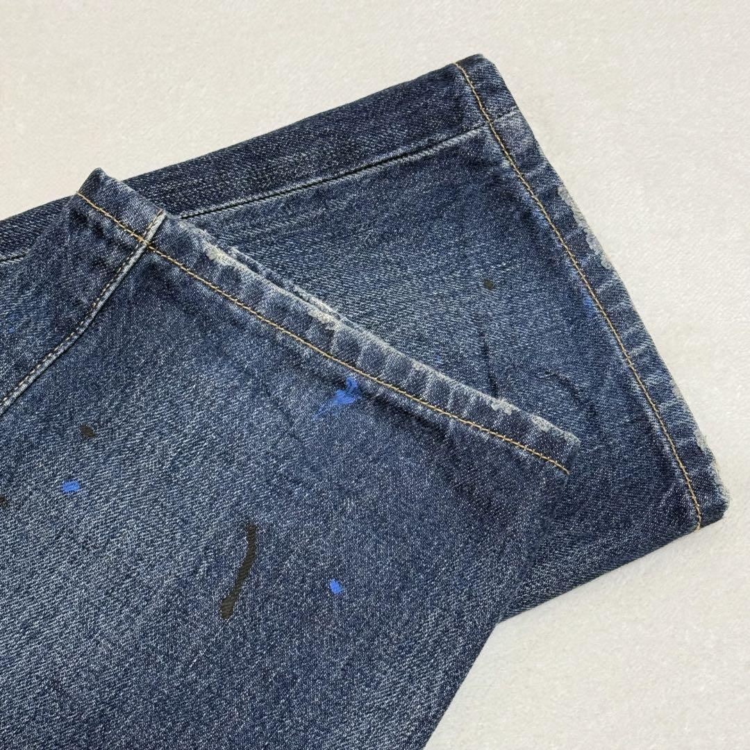 【レア】リーバイス×STUSSY 501 W30 コラボ ダメージ ペイント