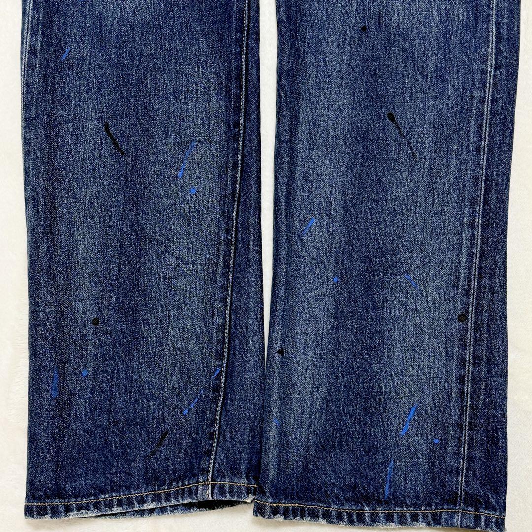 【レア】リーバイス×STUSSY 501 W30 コラボ ダメージ ペイント