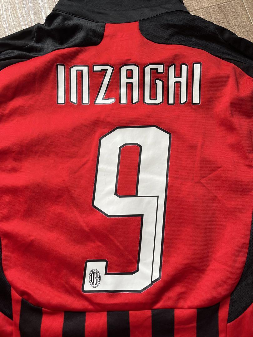 世界的に有名な ACミラン INZAGHI 9番 シャツ 赤黒 ウェア