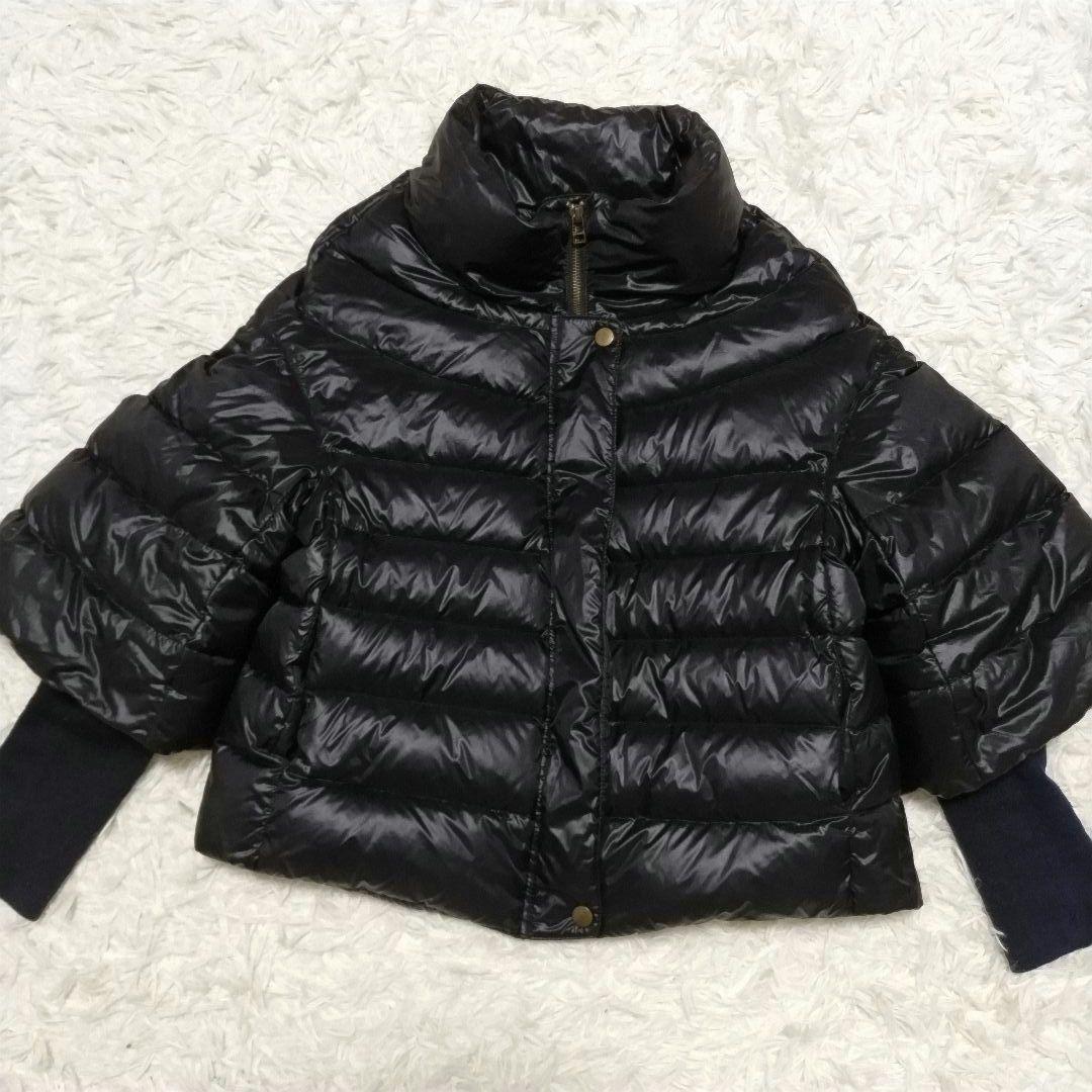 ビアズリー　BEARDSLEY　ショート丈　ボリュームスリーブ　ダウン　ニット