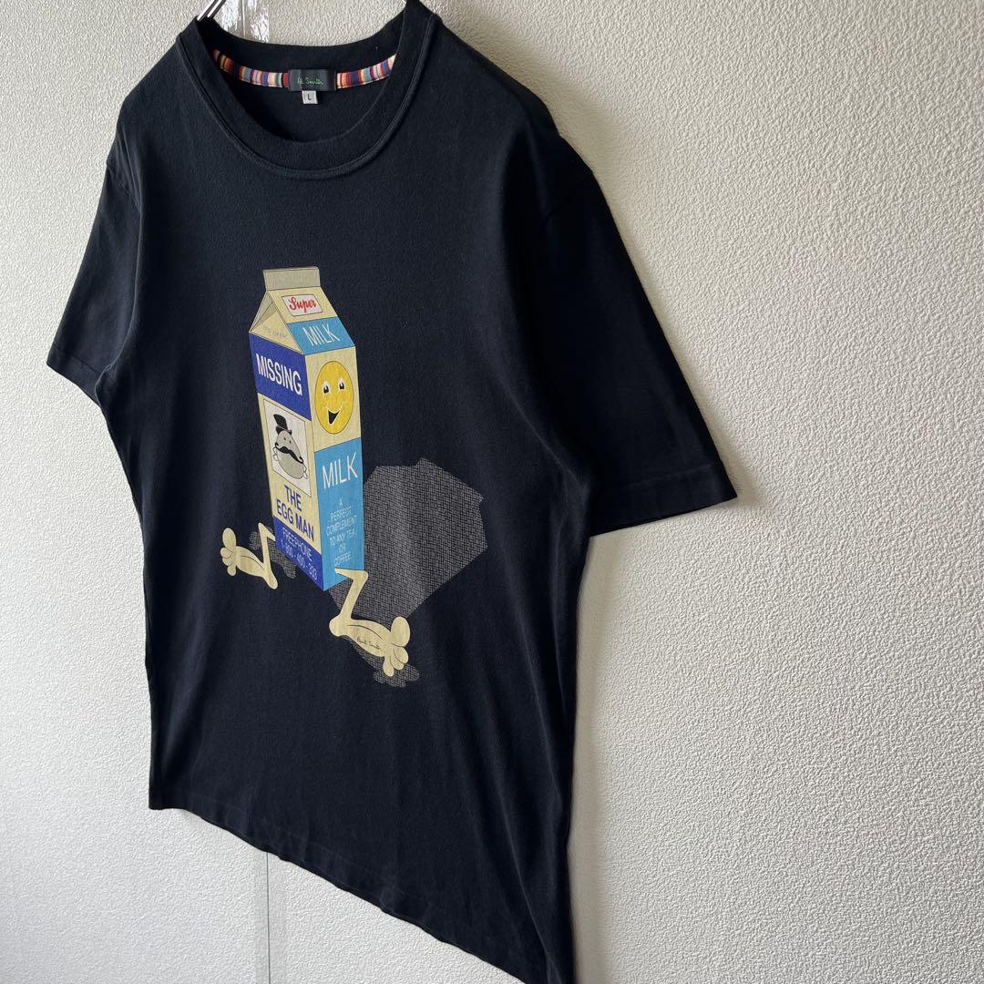 Paul Smith ポールスミス tシャツ プリント ブラック - メルカリ