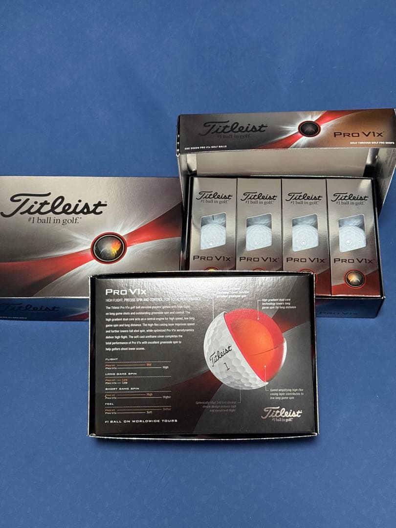 Titleist Pro V1x ゴルフボール 12個入り3ダース
