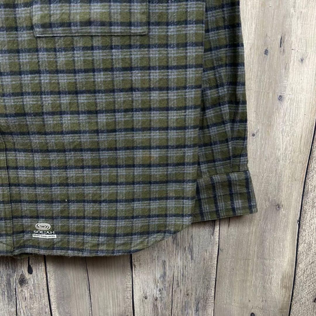 OLD SOLJAH 90s ソルジャー 厚地 肉厚 長袖 コットン シャツ M