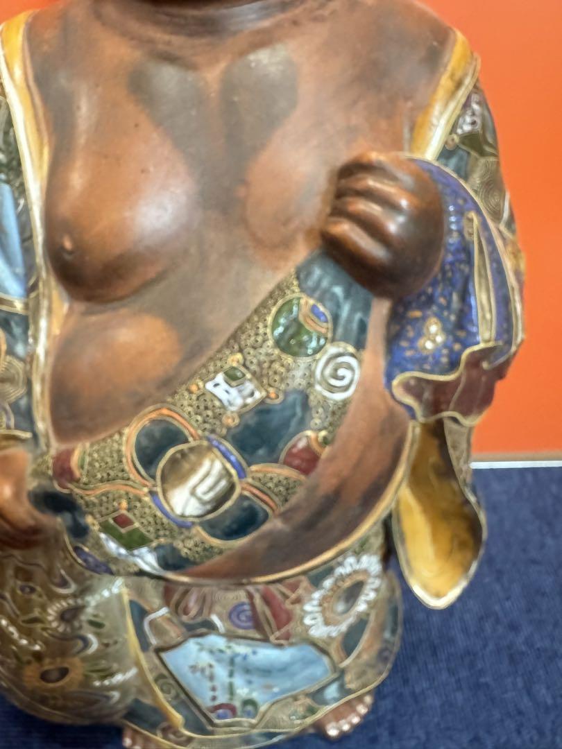 2004 九谷焼　布袋　縁起物 七福神 置物 神仏物 アンティーク 時代物