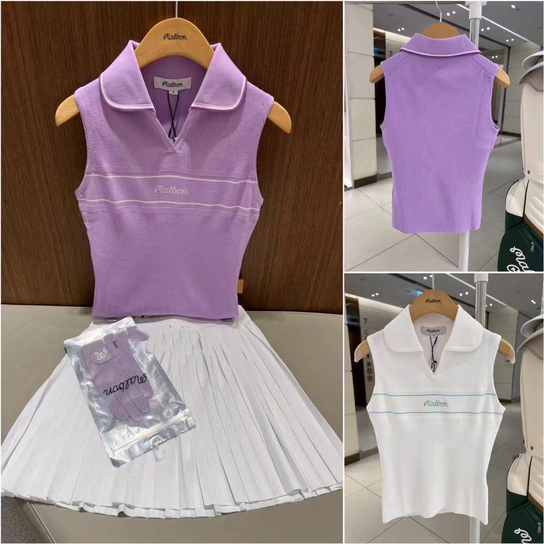 Malbon マルボン ゴルフウェア レディース ニットベスト 夏服 サイズS