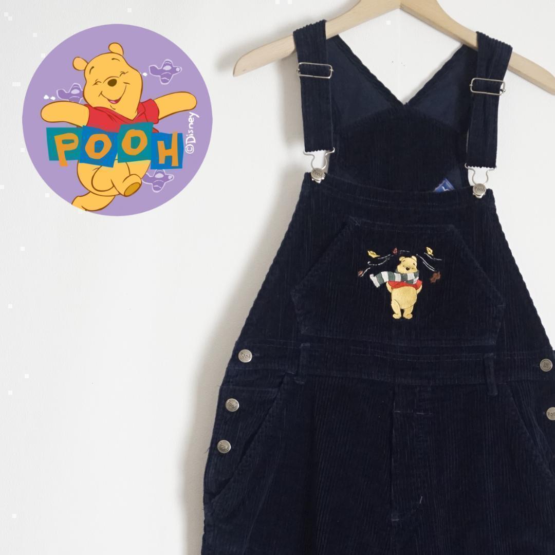特売 ディズニー プーさん オーバーオール コーデュロイ ネイビー サロペット 古着 Www Tododescuento Cl