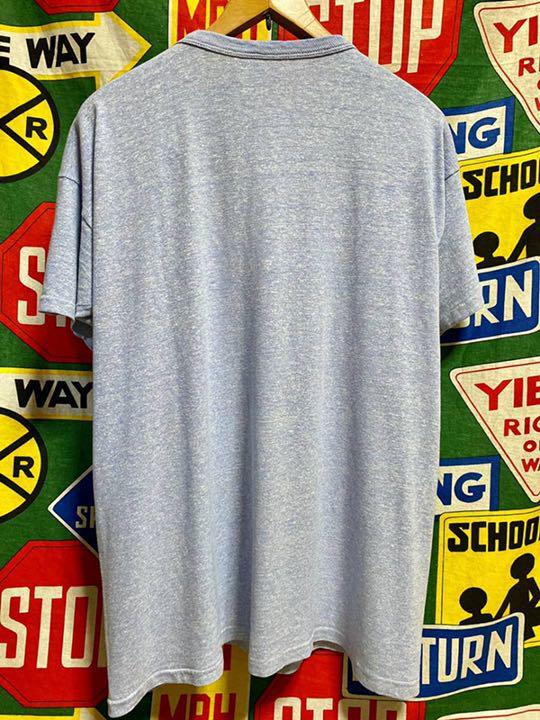 80's チャンピオン USCGA 染み込プリント 水色霜降り Teeシャツ