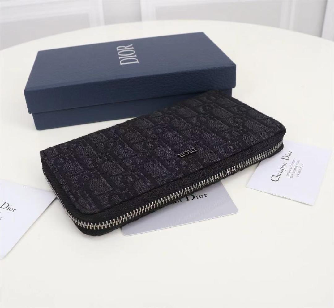 Dior ブラック キャンバス 長財布 **-