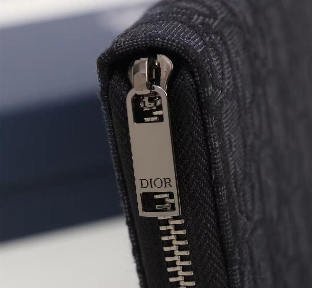 Dior ブラック キャンバス 長財布 **-