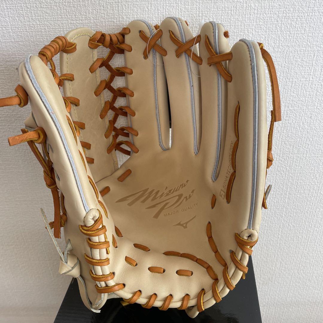 【高額売筋】 硬式 ミズノプロ グローブ ブロンド 定価62, 外野 グラブ グローブ