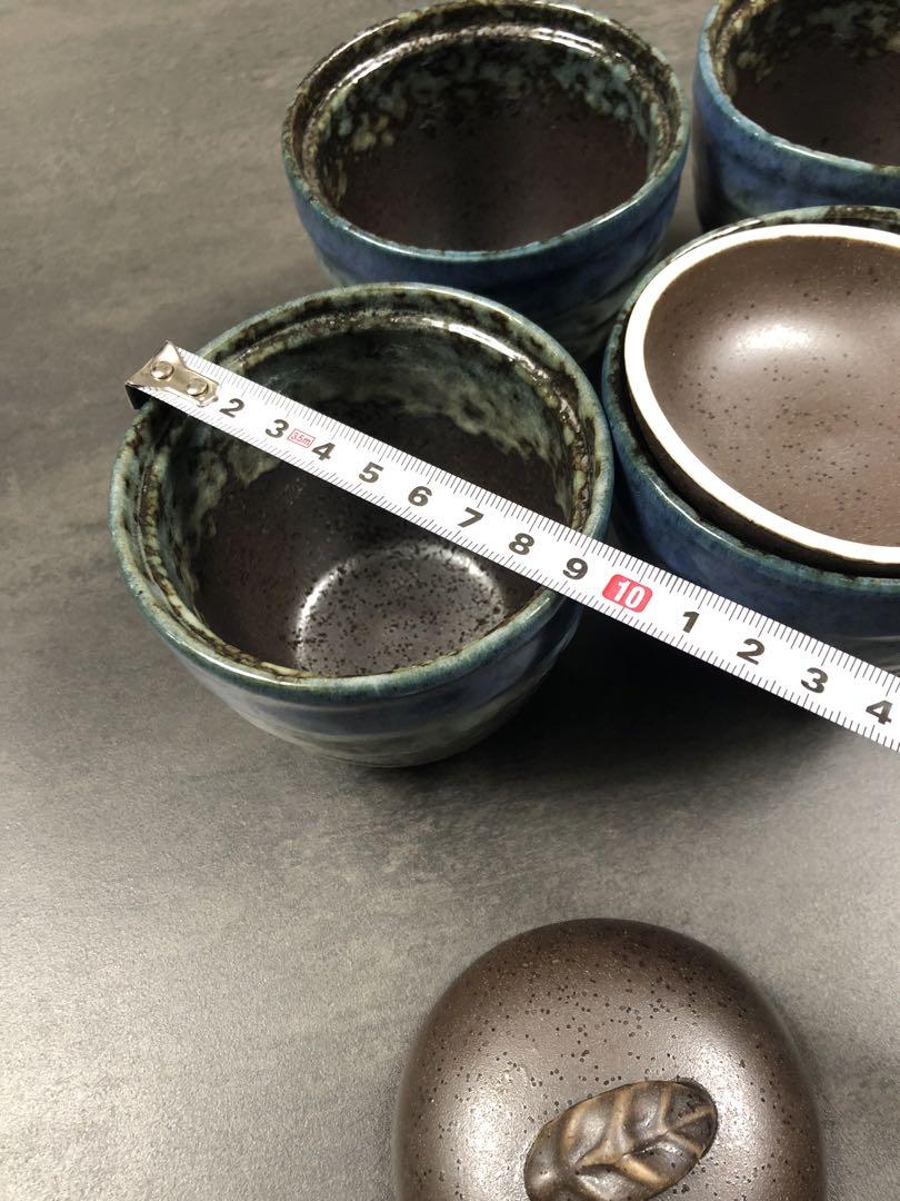 美濃焼　森の湖　蓋付き　フリーカップ　茶碗蒸し　5個セット