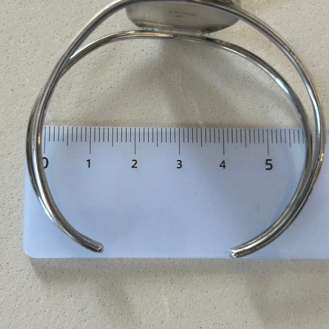 NAVAJO ナバホ　ターコイズ　シルバーバングル　Sterling JT作