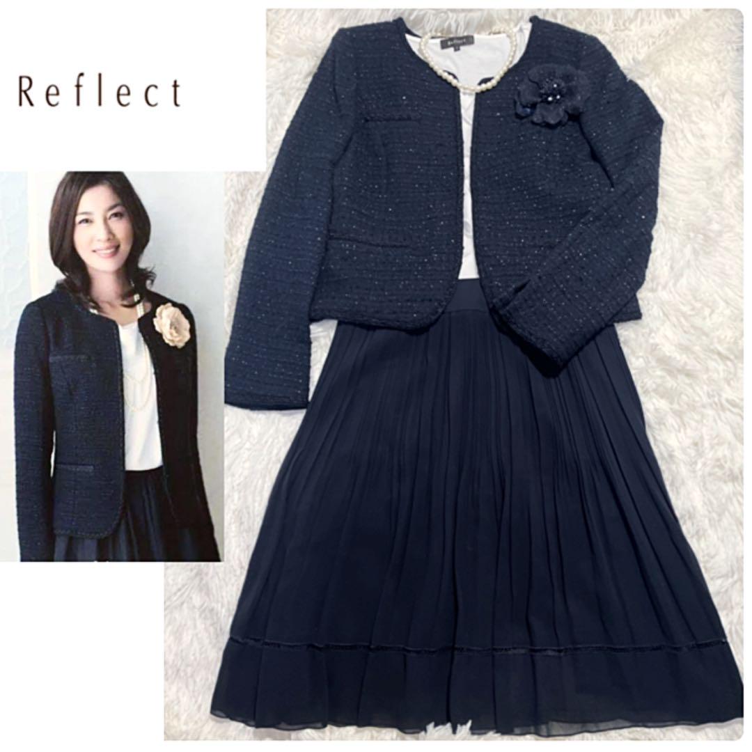 Rita様専用【Ｍ】4点Reflect濃紺ジャケット、スカート、インナーセット