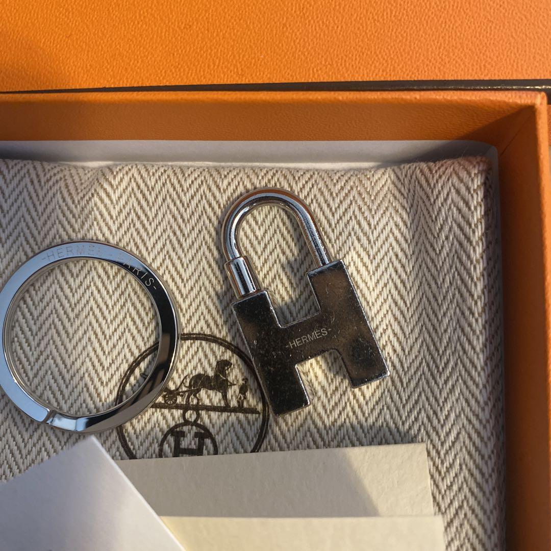 HERMES エルメス キーリング カデナ Hマーク ブルー 画像3