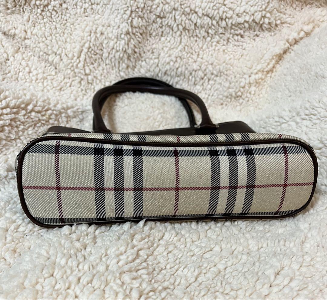 BURBERRY バーバリー ハンドバッグ ノバチェック キャンバス レザー