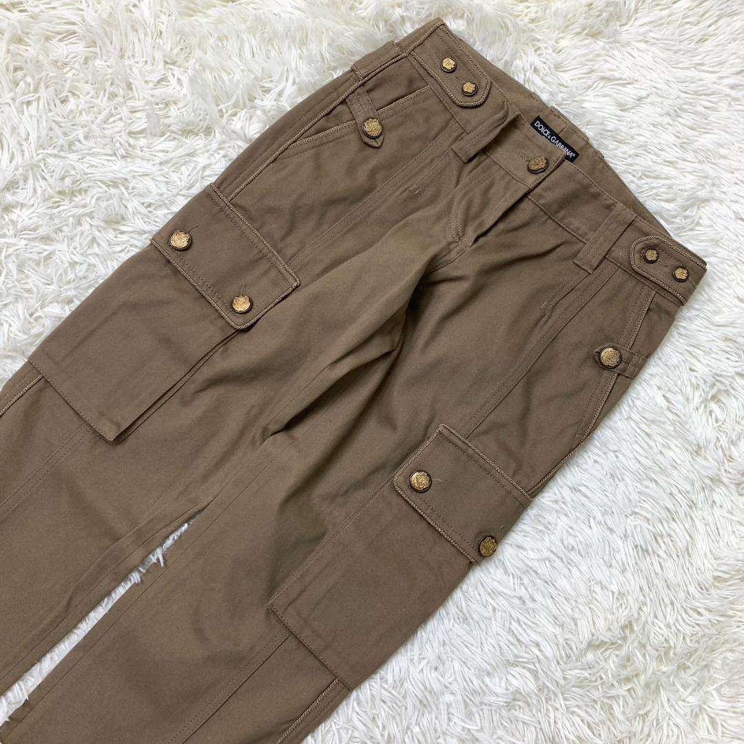 美品★ドルチェアンドガッバーナ カーゴパンツ 金ボタン B051