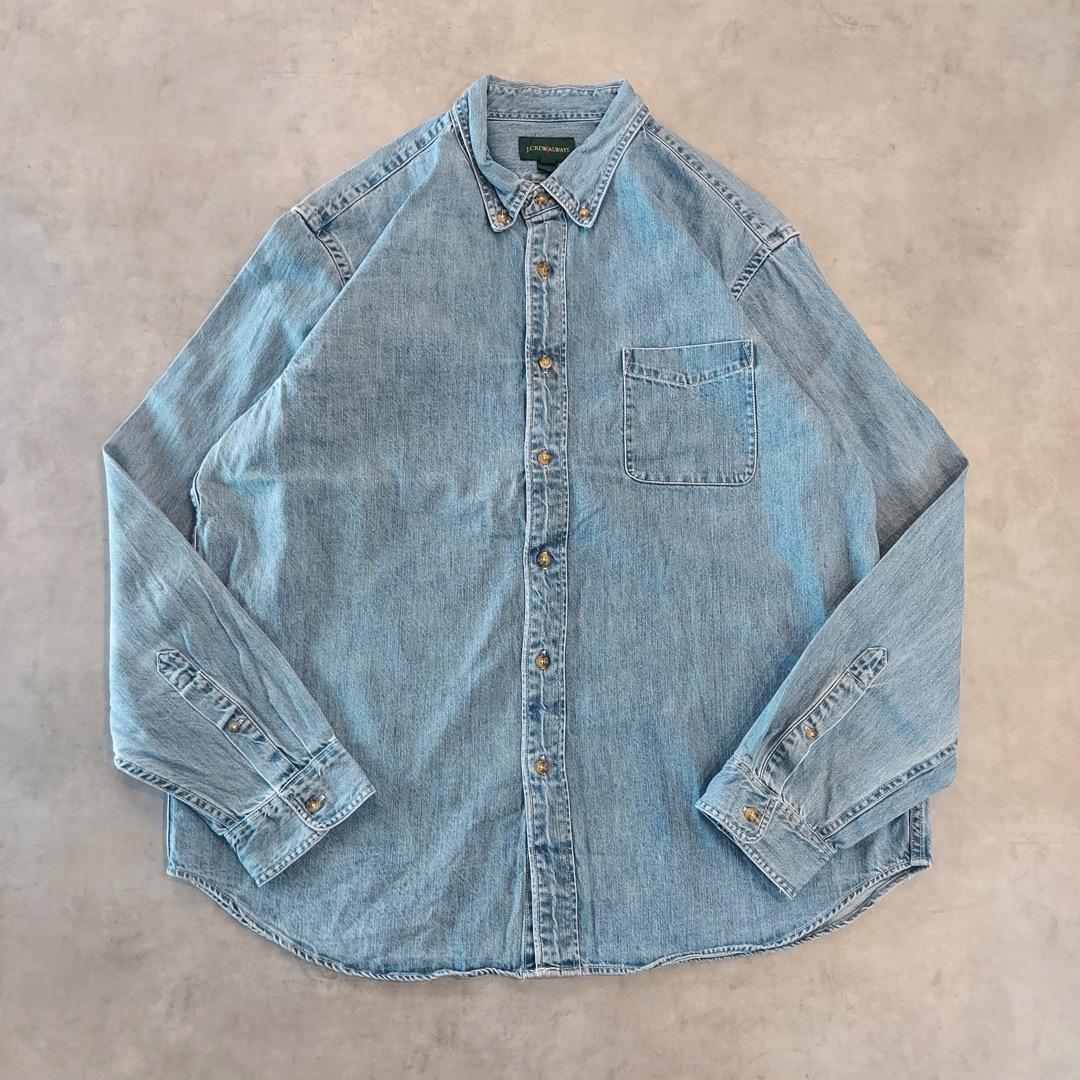 ジェイクルー デニムシャツ シャツ 長袖 古着 ブルー XL 青 14476