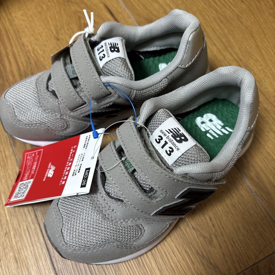 new balance 313 キッズスニーカー グレー 18.5cm