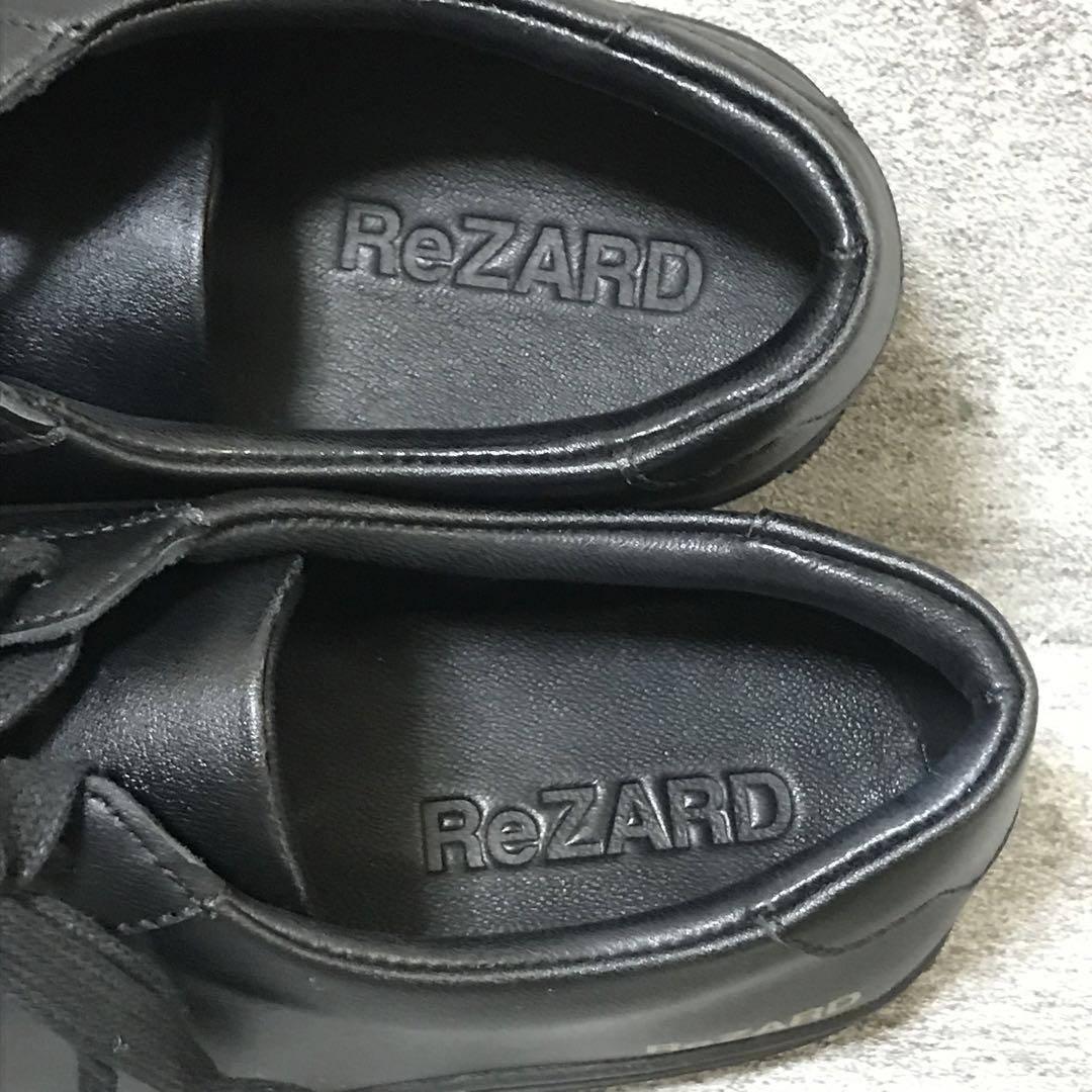 未使用》ReZARD レザースニーカー ヒカル ブラック ゴールド 42