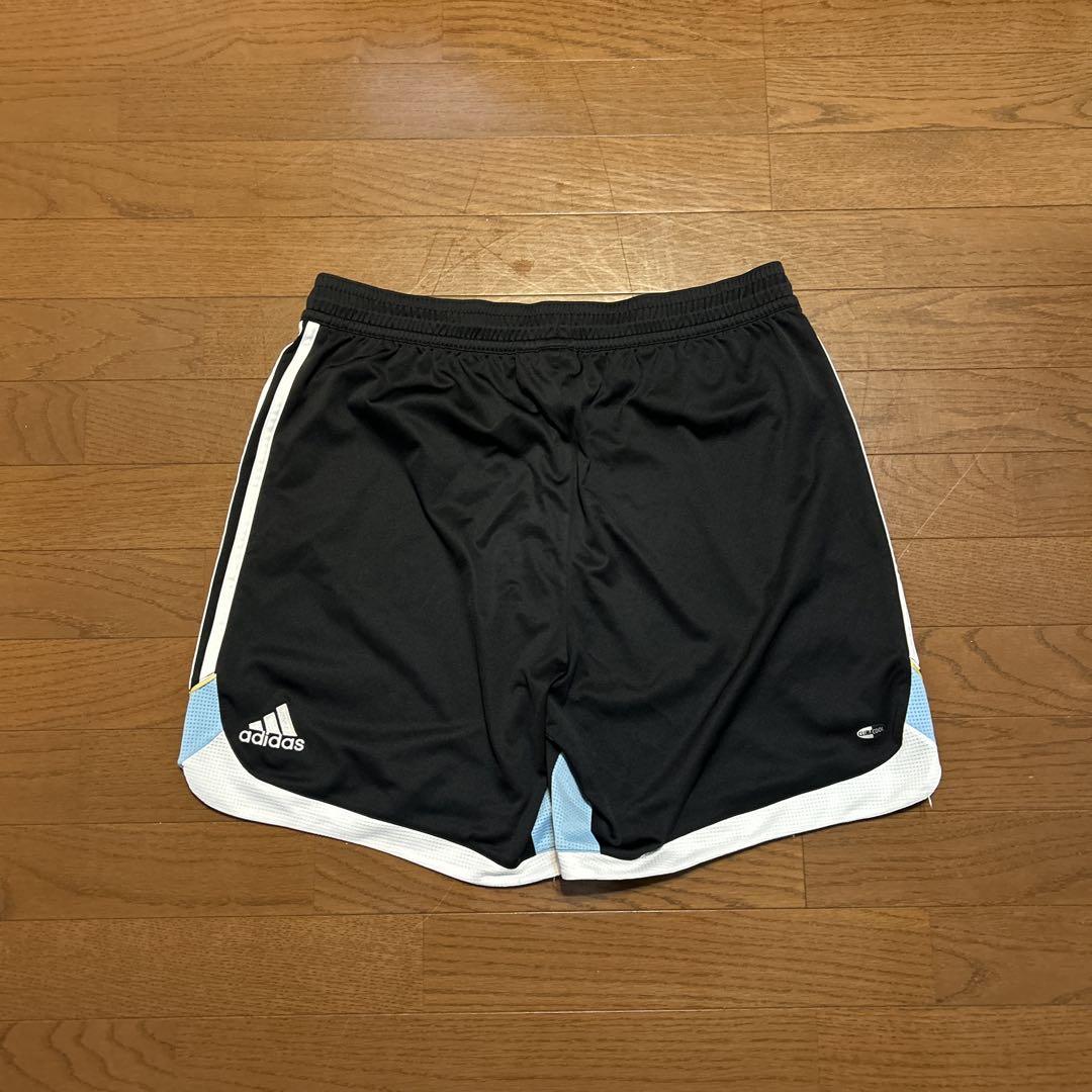 adidas アルゼンチン代表 ゲームパンツ 4XL 黒水色