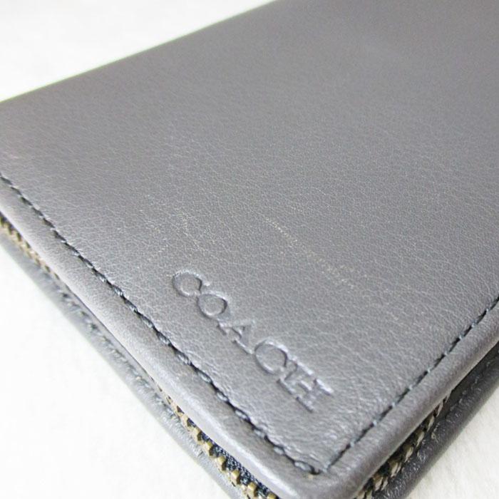 COACH コーチ ラウンドファスナー長財布 ダークグレー 未使用品
