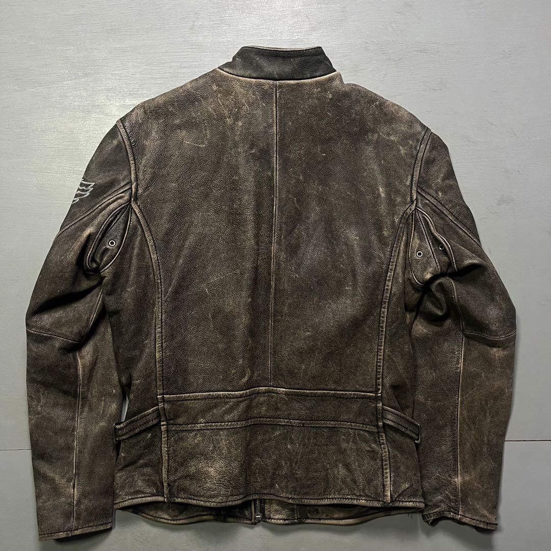 AVIREX レザージャケット　シングルライダース　VARSITY 牛革　L