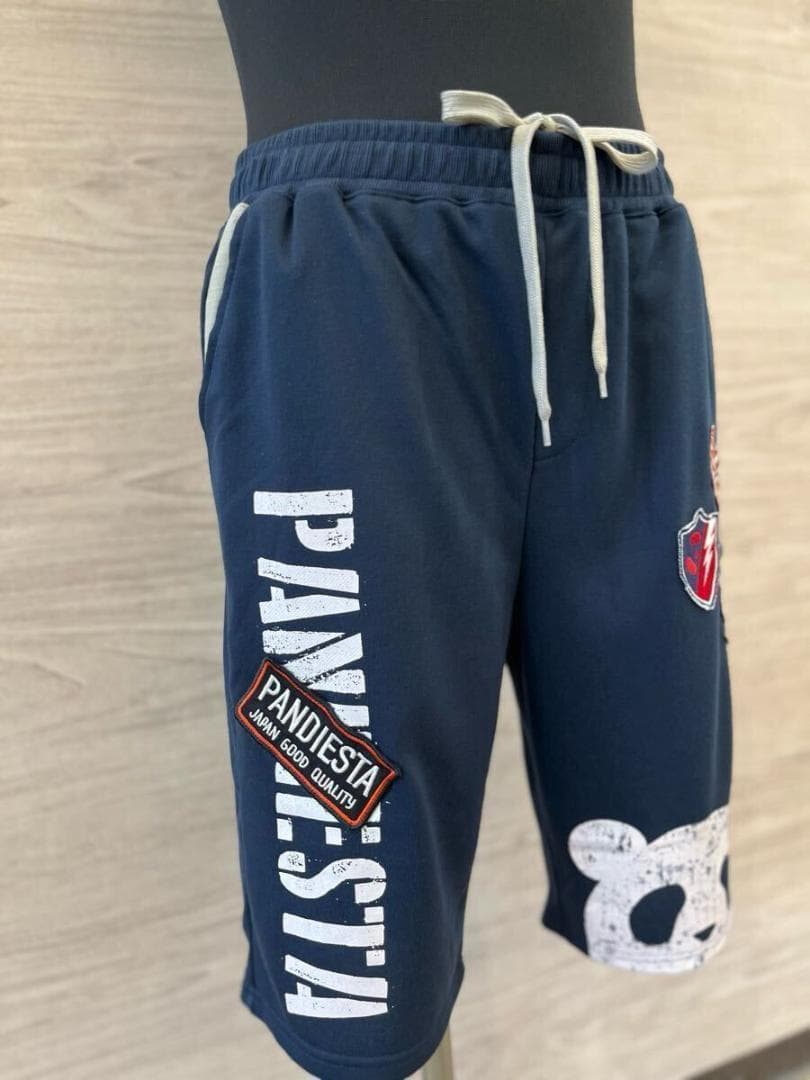 PANDIESTA スウェットショートパンツ XXLサイズ ブラックカ-キ PANDIESTA スウェットショートパンツ XXLサイズ ブラックカ-キ