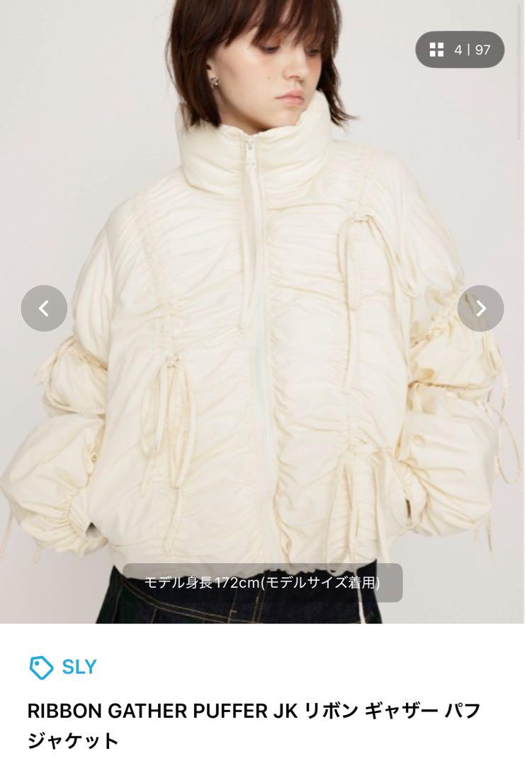 海外ブランド通販 公式サイト RIBBON SLY GATHER アイボリー JK PUFFER ジャケット・アウター