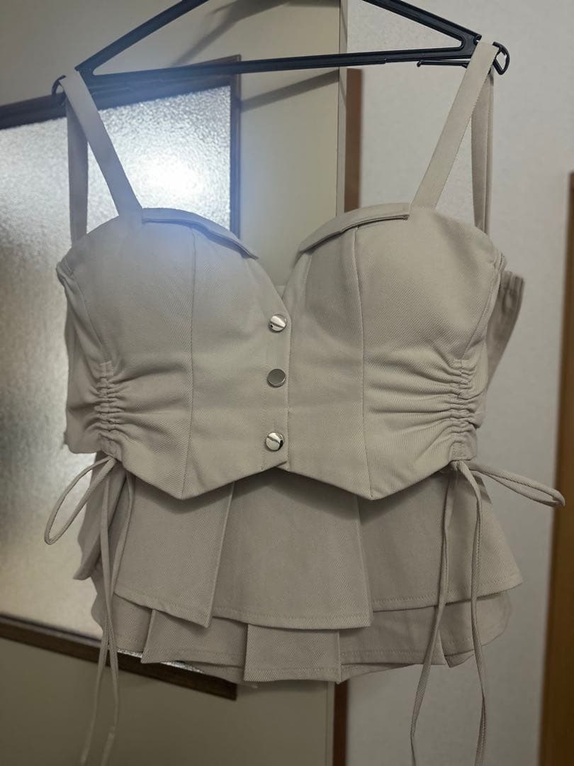 sugar ライトグレー フリルドレス sugar ライトグレー フリルドレス