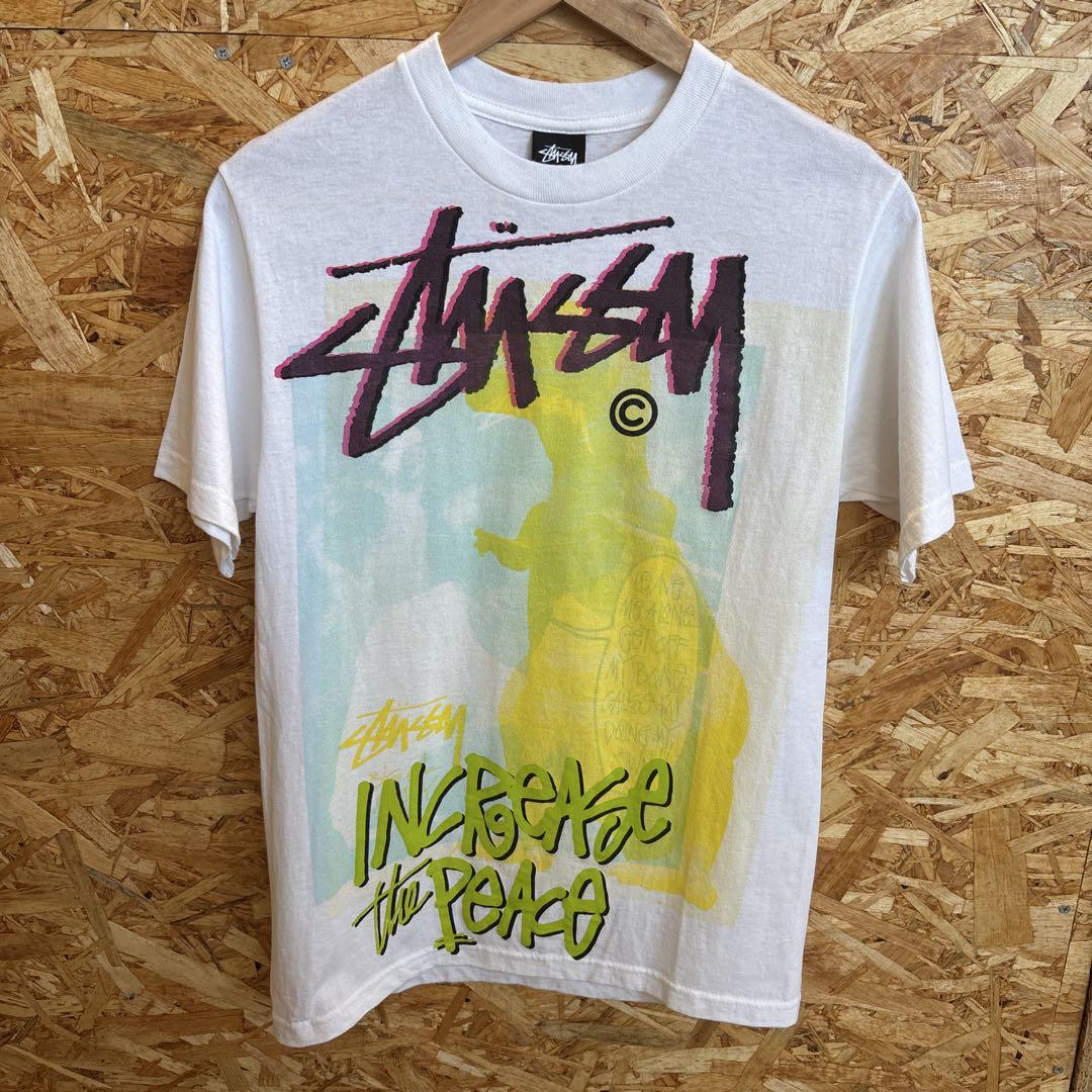 【美品】Stüssy 恐竜プリントTシャツ Sサイズ ホワイト