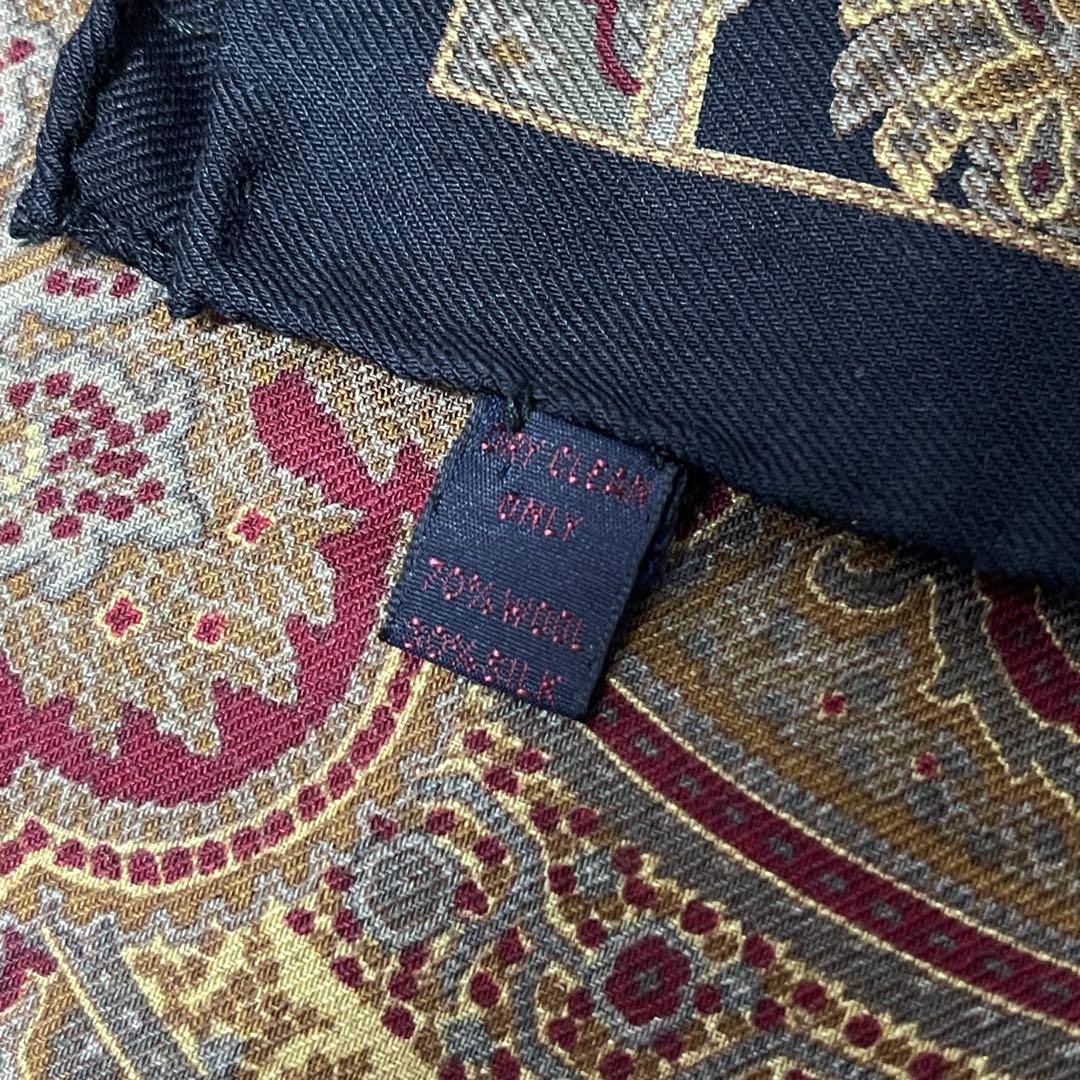 Italy 90s ETRO エトロ 大判 スカーフ ペイズリー ブラウン 小物