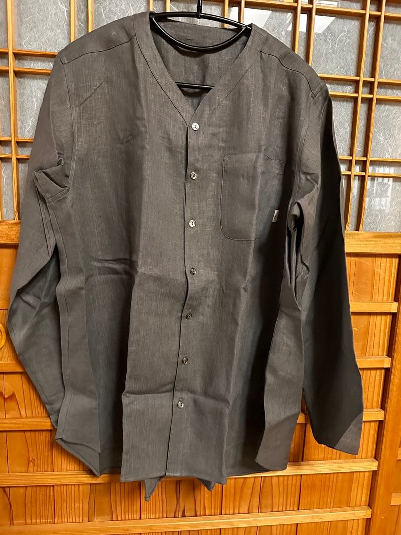 トップスのみ wafu 鈍色 フランス産リネンパジャマ ♥品サイズ2L MEDICALDB_JP