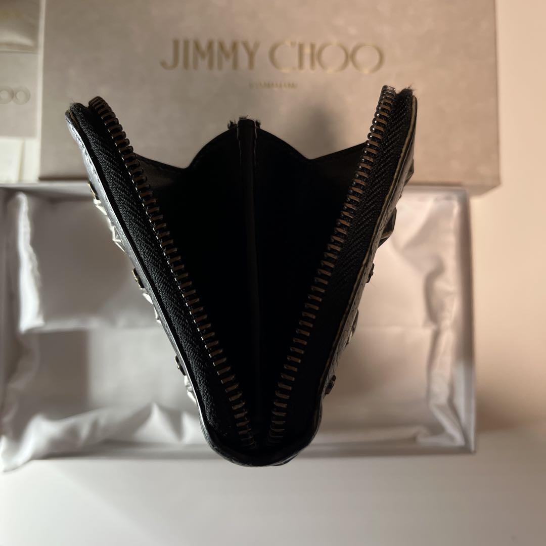 JIMMY CHOO ブラック 長財布 星型スタッズ