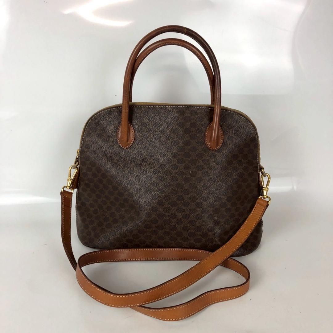 CELINE セリーヌ マカダム柄 2way ハンドバッグ ショルダーバッグ