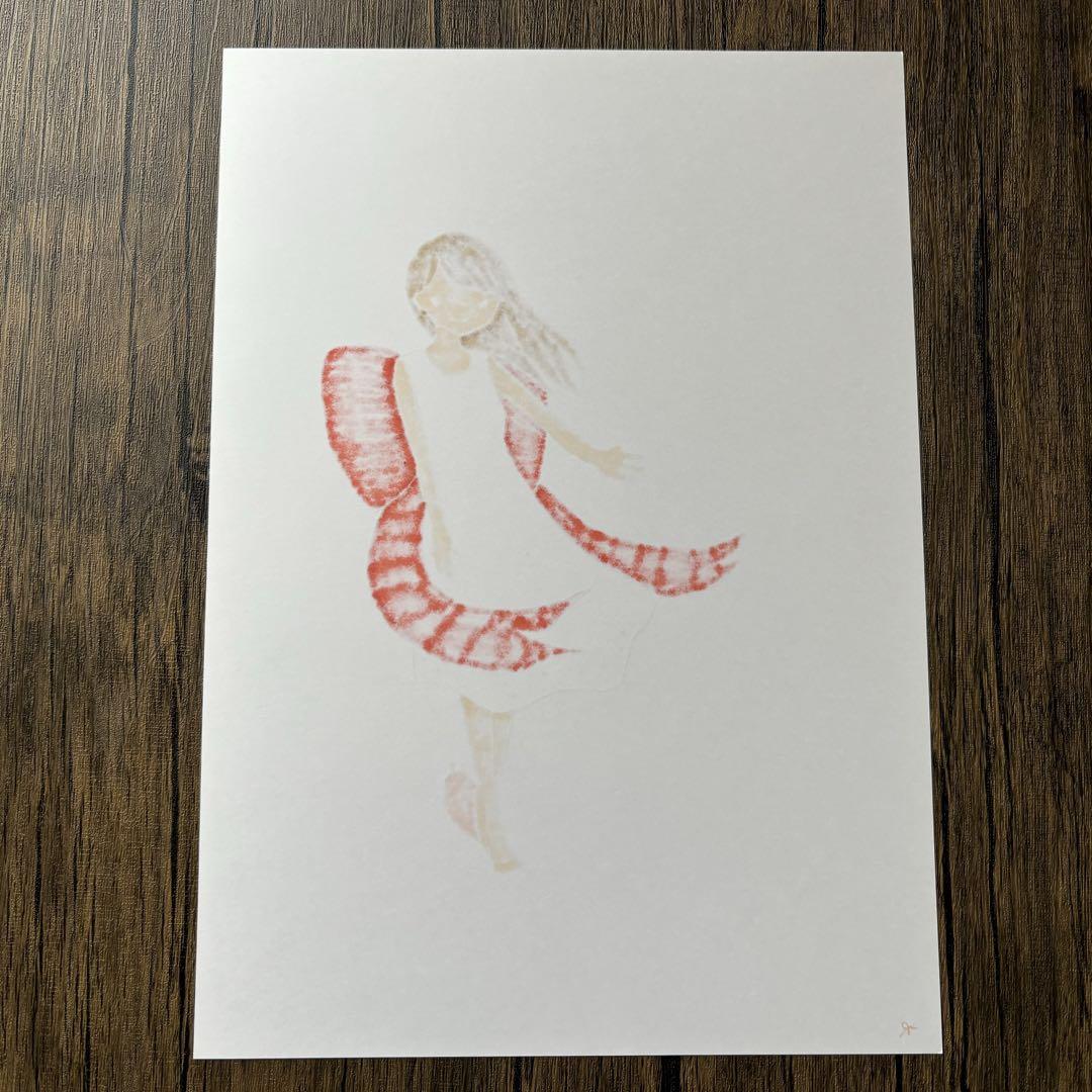 【1477】【女の子の絵】オリジナル手描きアナログアート自作コピックイラスト原画