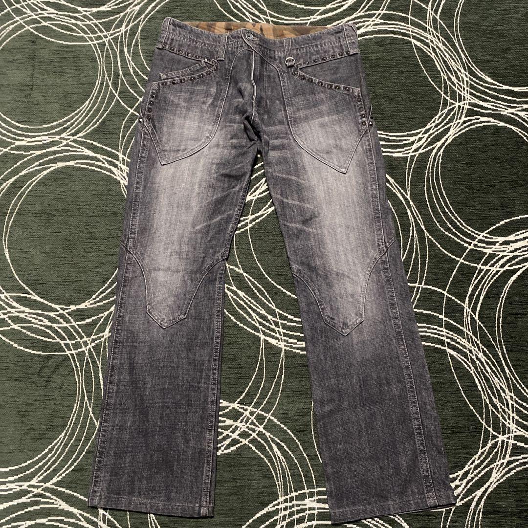 Nicole club for men ブラックデニム　スタッズ　ギミックy2k