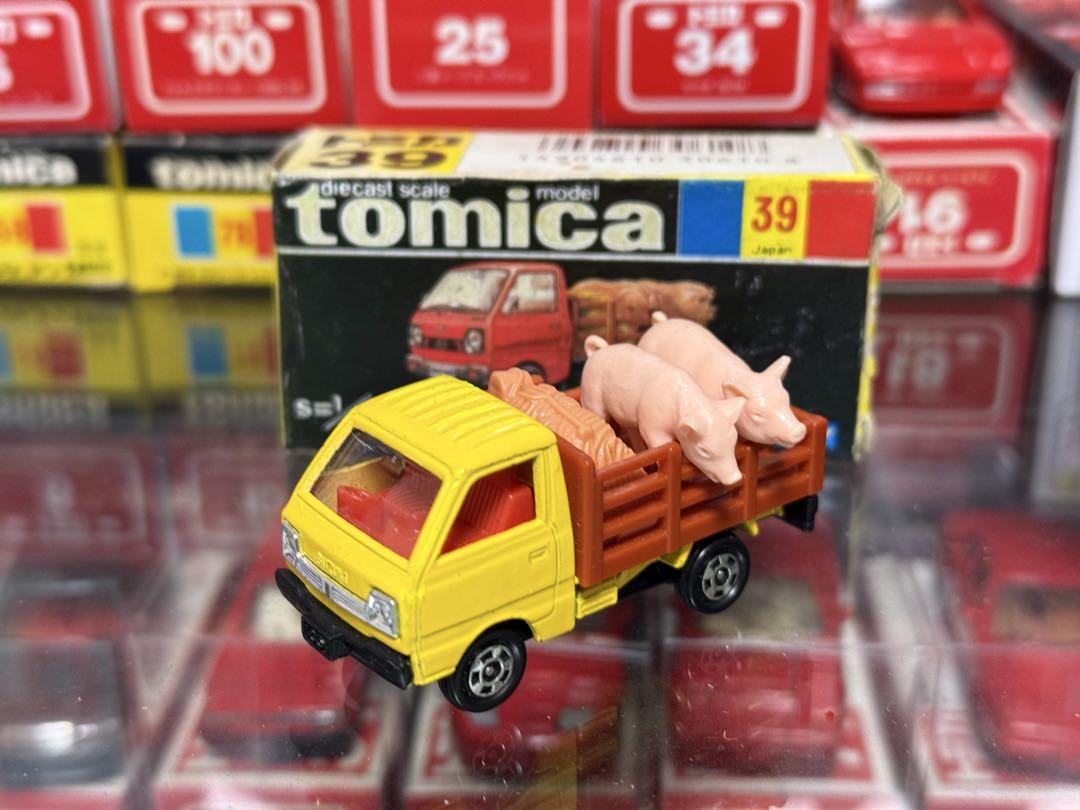 トミカ 黒箱 スズキ キャリイ 家畜運搬車 未使用 ガラス保管