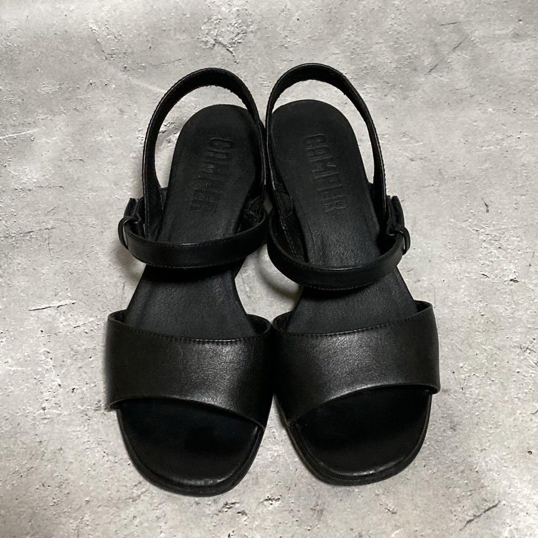 美品 カンペール CAMPER (36) レザーサンダル アンクル