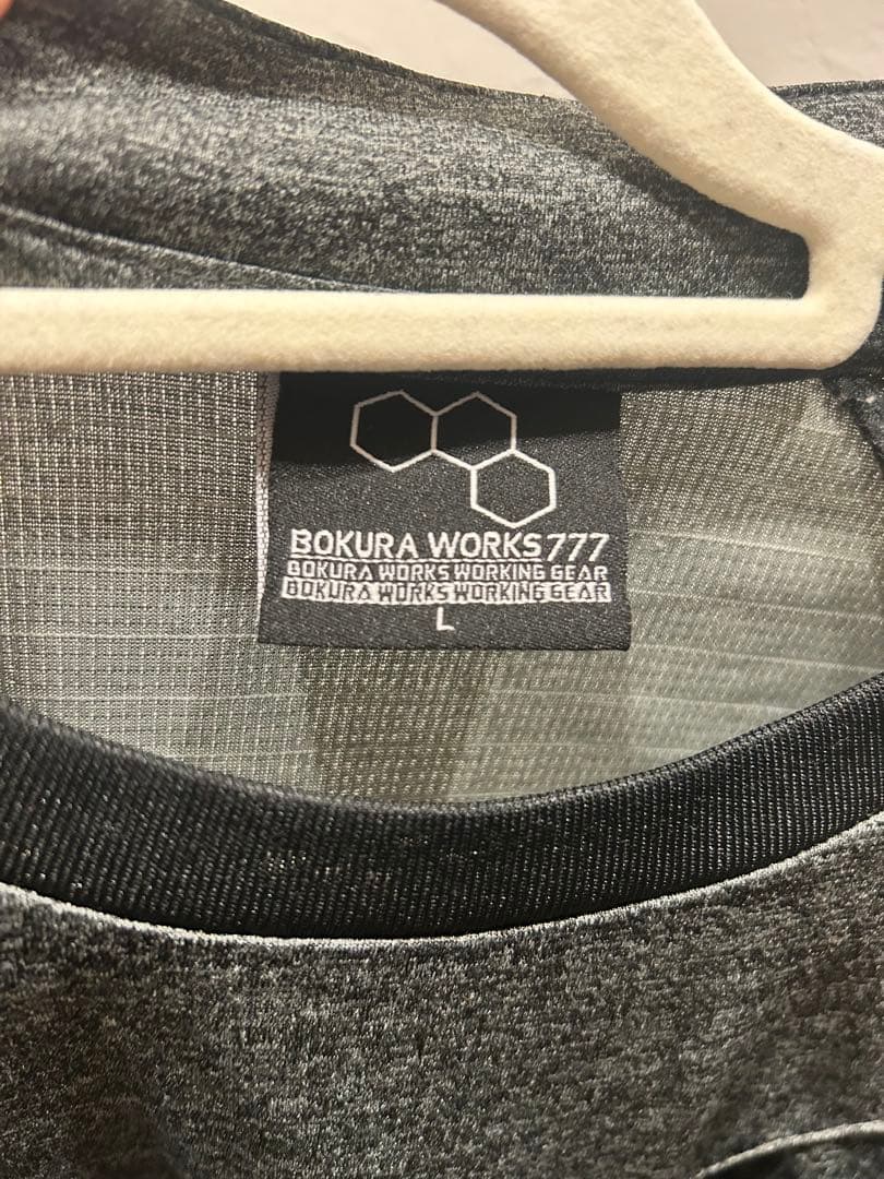 美品】 BOKURA WORKS 777 七分袖カットソー グレー Lサイズ