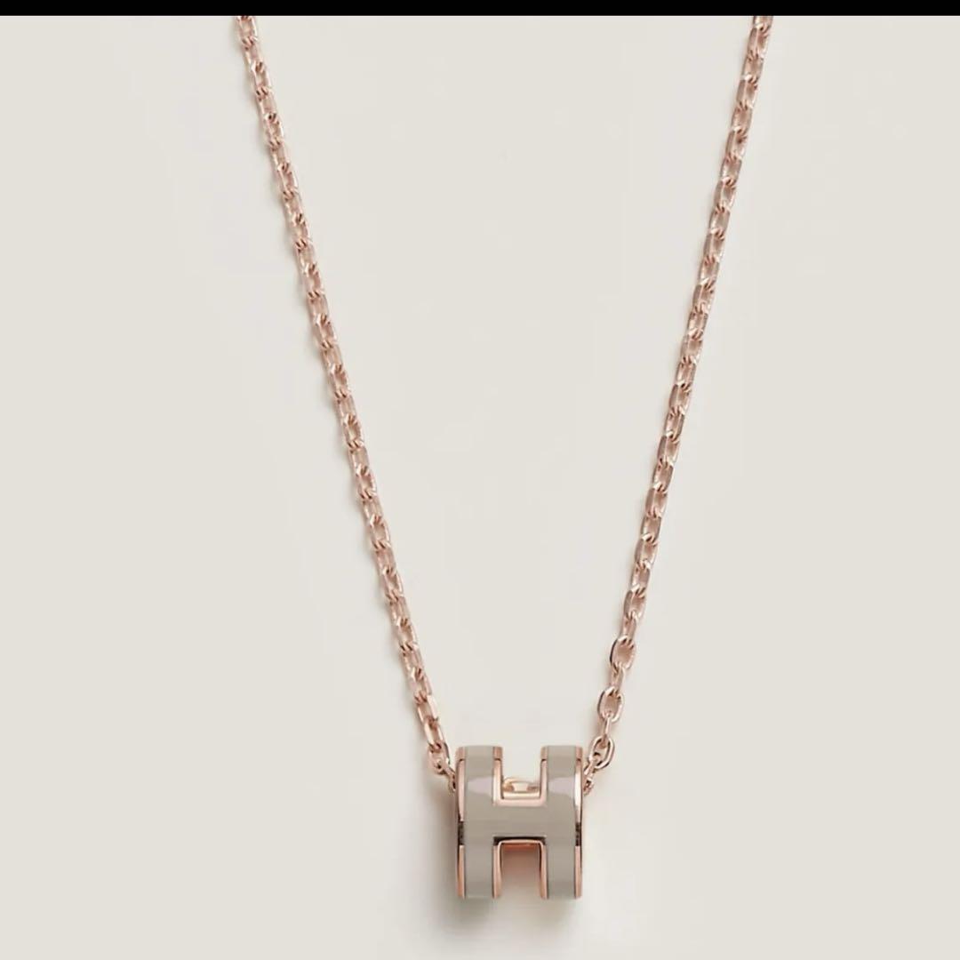 ✨【美品】HERMES Hモチーフ ネックレス ゴールド 極美品！HERMES Hネックレス ゴールド - メルカリ