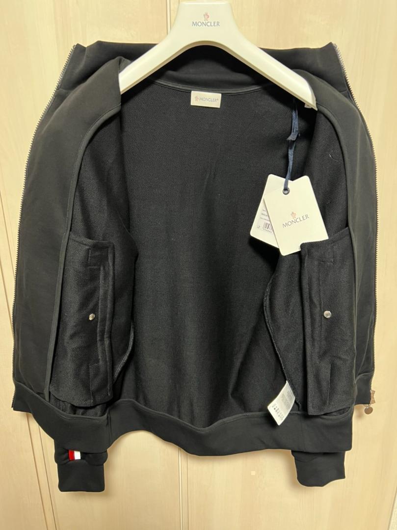 新品未使用タグ付き☆MONCLER ストライプライン トラックジャージ XL 黒